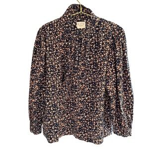 Anthropologie Mirth Women's Floral Print Long Sleeve‎ Button Down Shirt Top Med